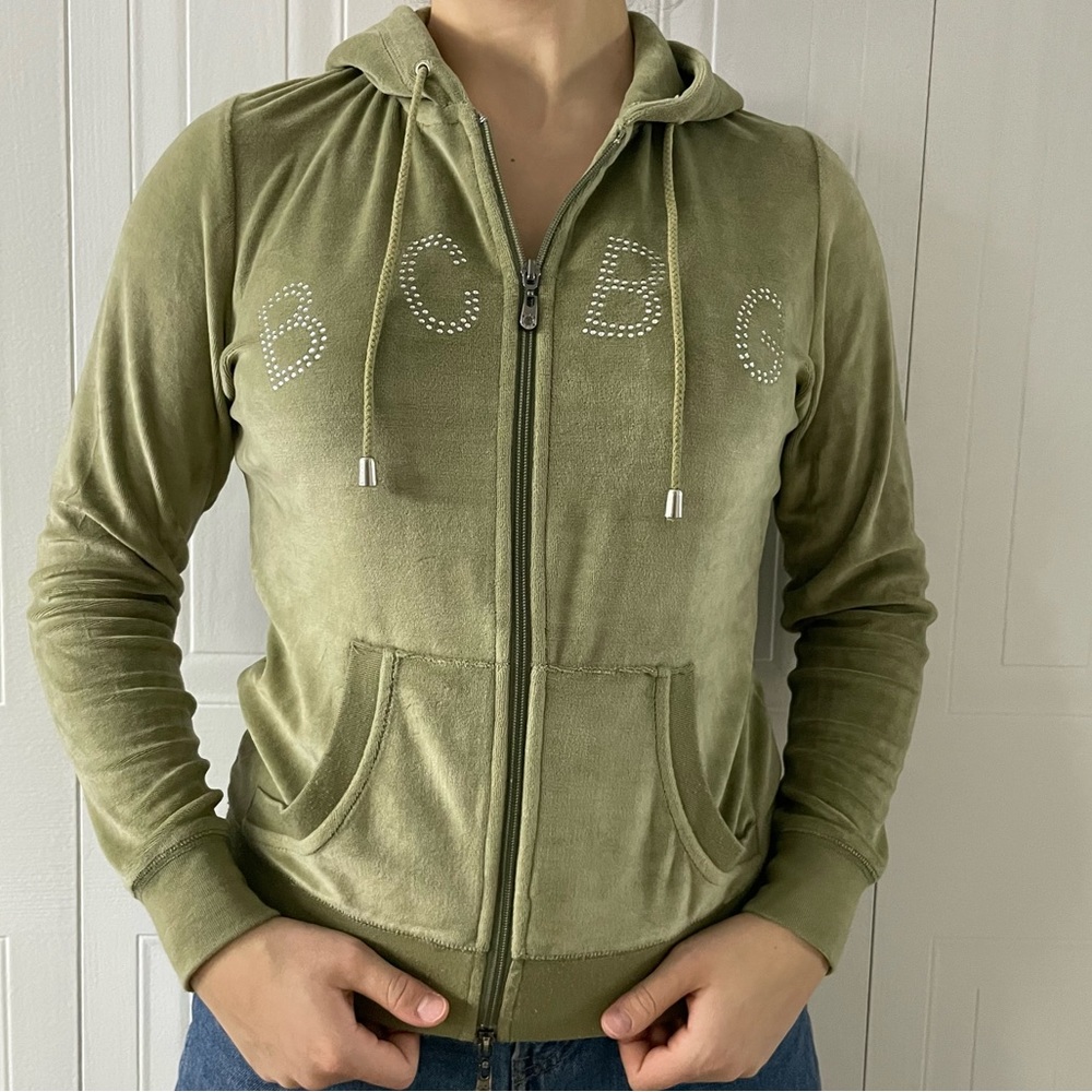VINTAGE Y2K BCBG VELOUR HOODIE